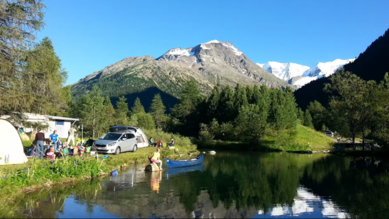 campingplätze mit traumhafter aussicht hoch, höher: camping morteratsch