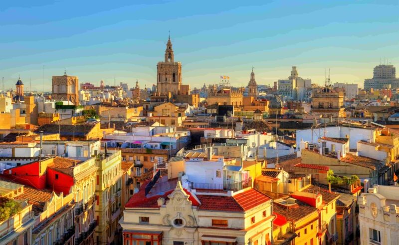 Luftaufnahme der Altstadt, Valencia, Spanien