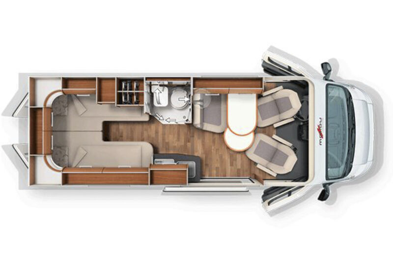 Grundriss Malibu 600 LE Low Bed