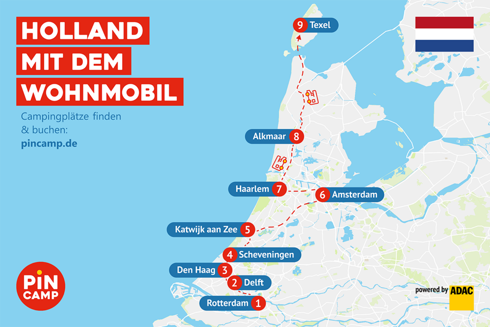 Mit Dem Wohnmobil Durch Holland Pincamp By Adac 