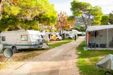 Wohnmobile auf dem Campingplatz