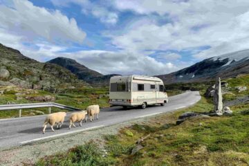 Wohnmobil in den Alpen