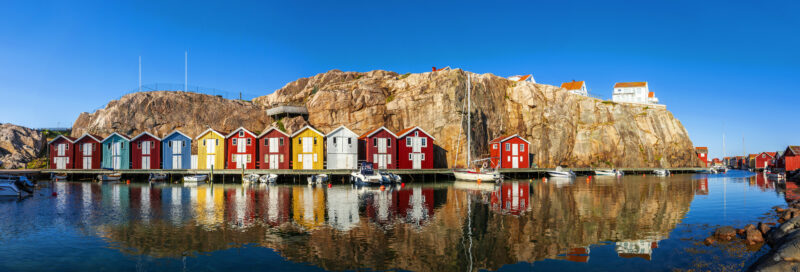 Bootshäuser in Schweden auf der Campingroute