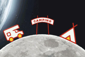 Camping auf dem Mond