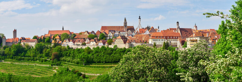 Die Stadt Rothenburg ob der Tauber in der Nähe vom Campingplatz