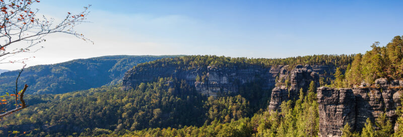 Panorama der Böhmischen Schweiz in der Nähe vom Campingplatz