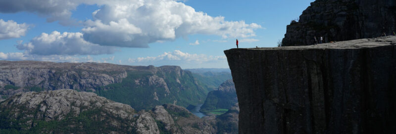 Wanderung in Preikestolen in Norwegen