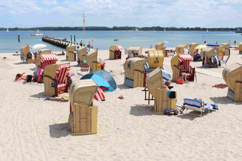 Strandkörbe am Strand von Travemünde