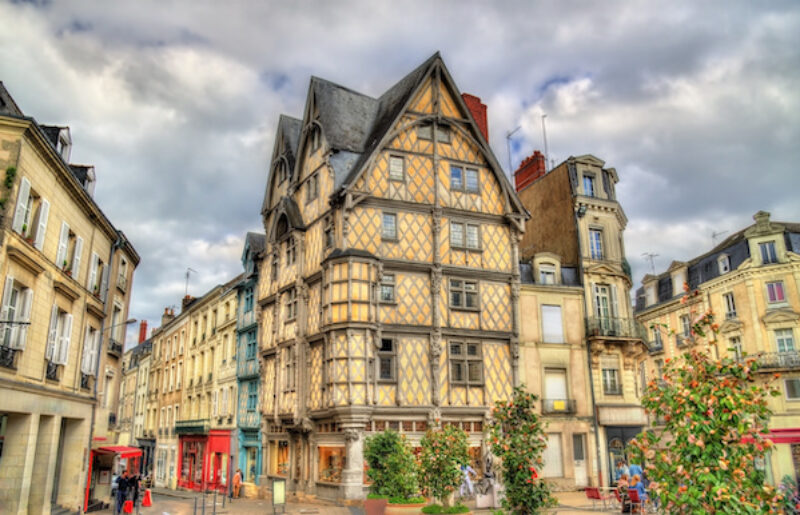 Wunderschöne Gebäude in der Altstadt von Angers