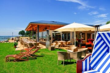Der Restaurantbereich von Camping Wulfener Hals.