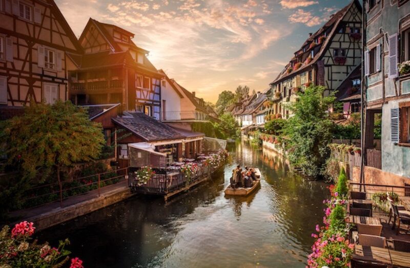 Boot auf dem Kanal von Colmar