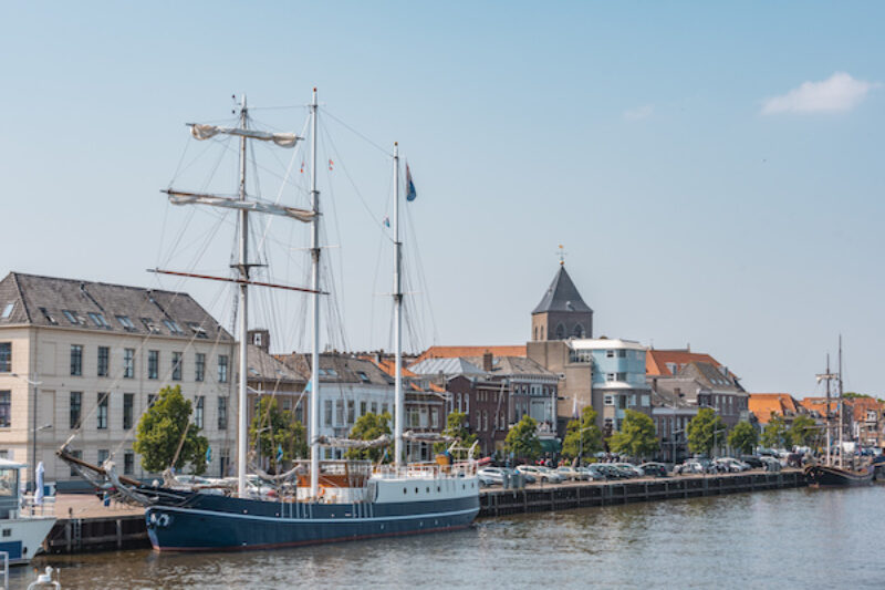 Blick auf den Hafen von Kampen