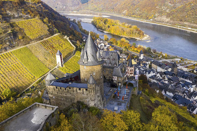 Hohenburg Schloss Stahleck im Ober-Mittelrheintal