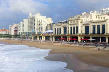 Strand in der französischen Stadt Biarritz