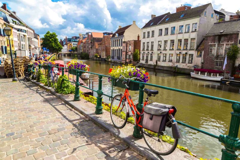 Der Kanal in Gent, Belgien