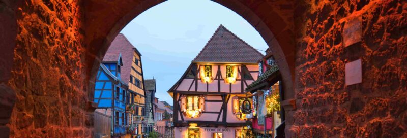 Weihnachtszeit in Riquewihr im Elsass