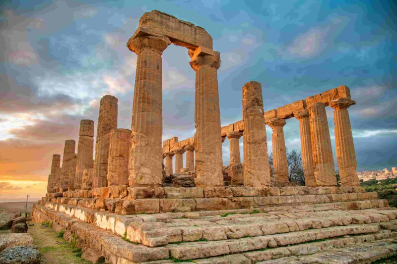 Juno Temple, Tal der Tempel in Agrigento, Sizilien, Italien