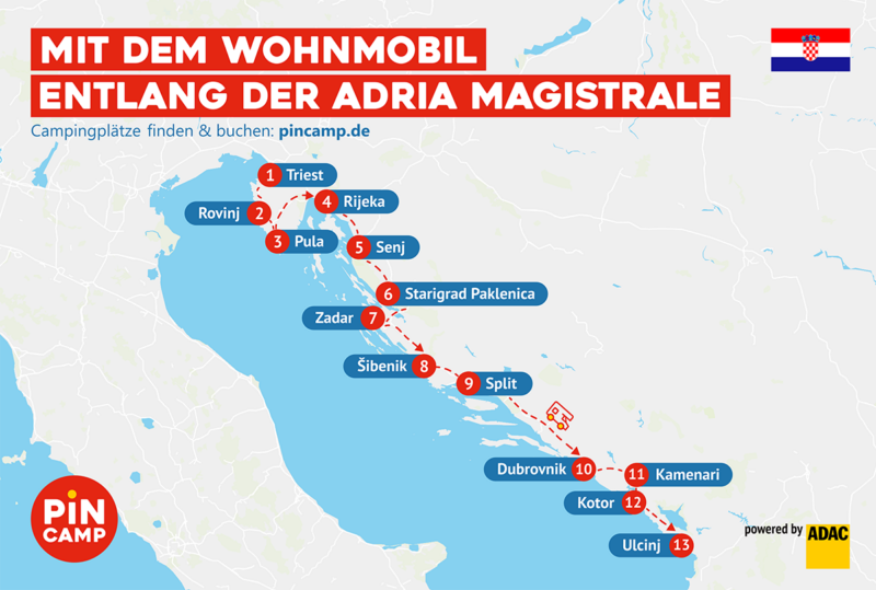 Route Ringstraße Island "Mit dem Wohnmobil entlang der Adria Magistrale"