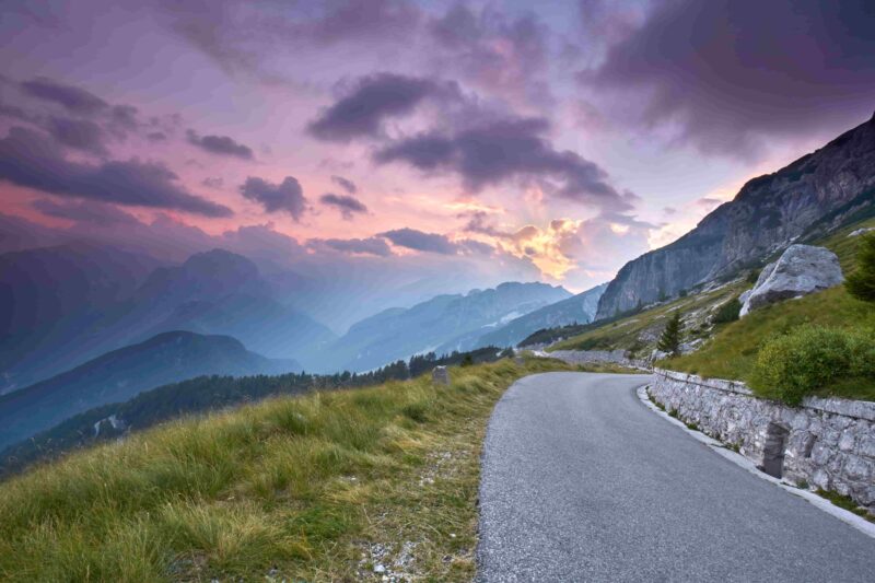 Passstraße in Slowenien - julische Alpen, Mangart Gipfel