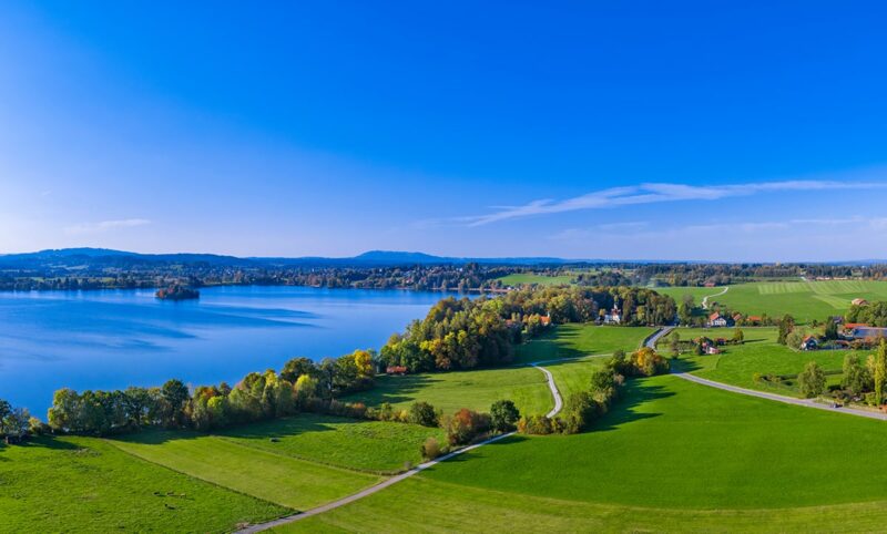 Staffelsee auf Schloss Rieden, Bayern, Deutschland