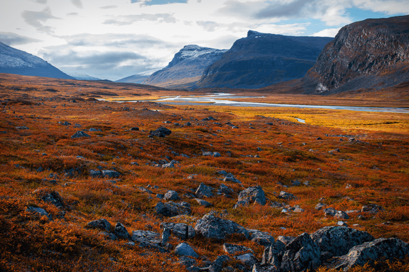 Der berühmte Wanderweg „Kungsleden“ in Schwedisch-Lappland