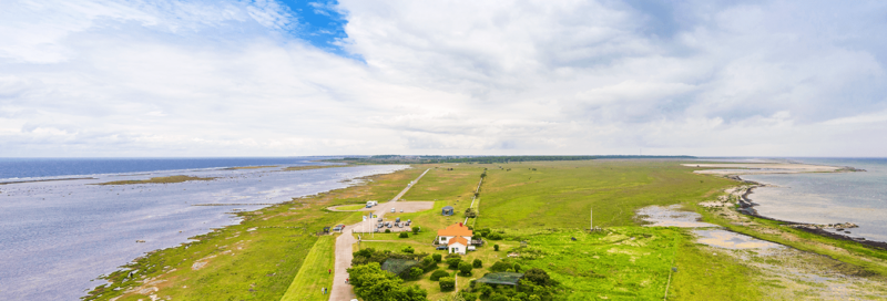 Aussicht vom Leuchtturm Långe Jan auf Öland, Schweden