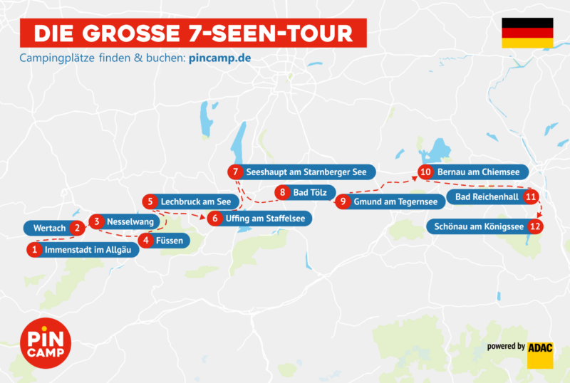 Routengrafik 'Die große 7-Seen-Tour'