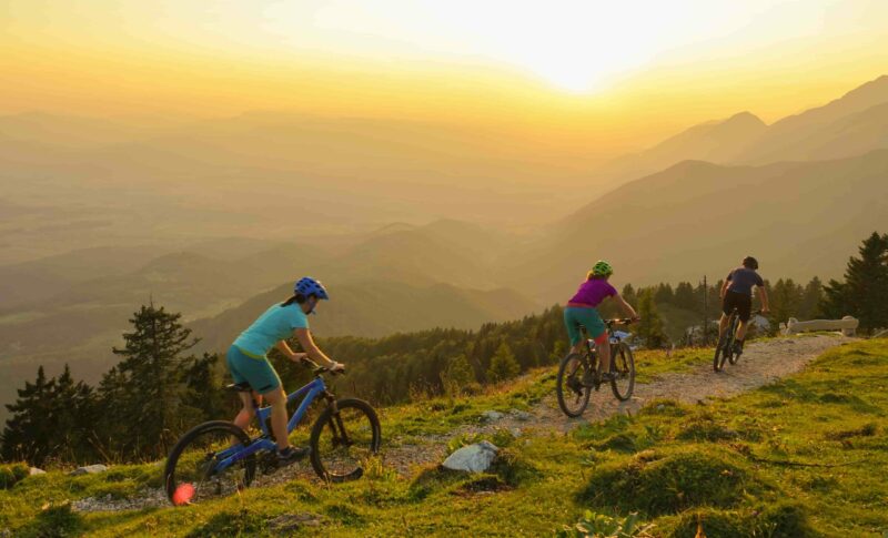 Mountainbiketour in den Bergen, Slowenien