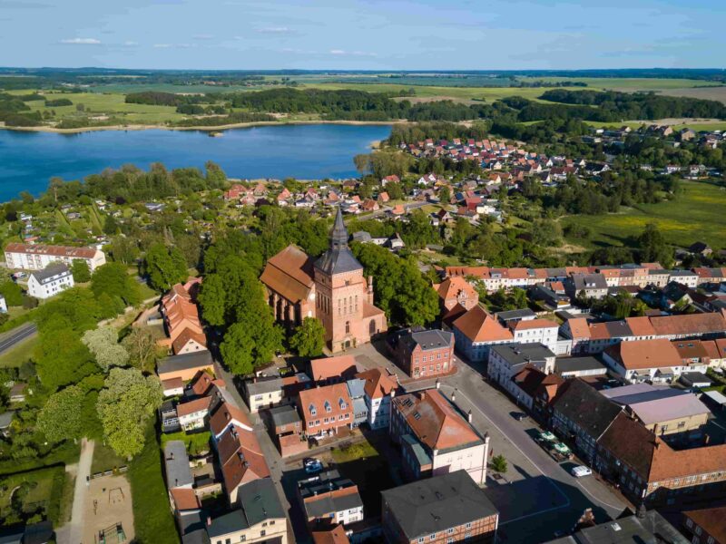 Blick über Sternberg zum Sternberger See