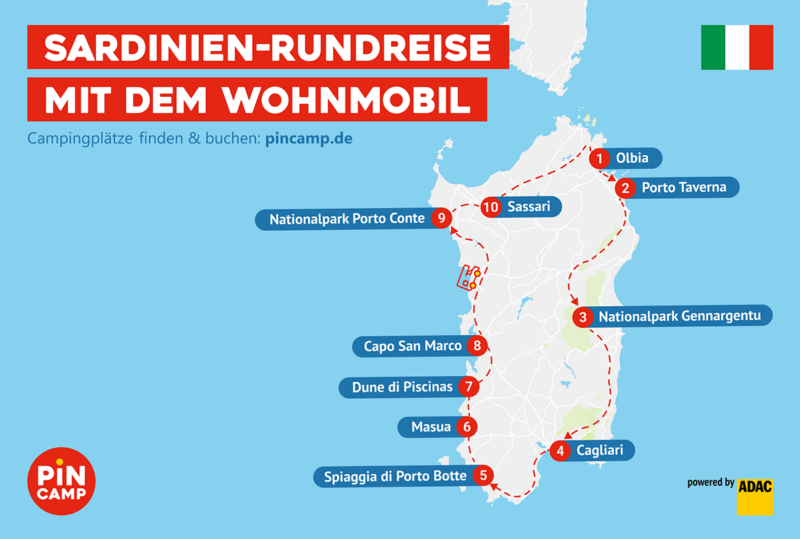 Sardinien-Rundreise mit dem Wohnmobil