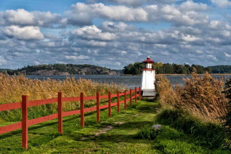 Windiger Tag bei Mem in Östergötland, Schweden