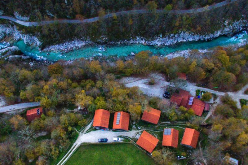 Camping Koren, Campingplatz aus der Vogelperspektive