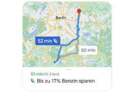 Google Maps führt Funktion für „kraftstoffsparende Routen“ ein