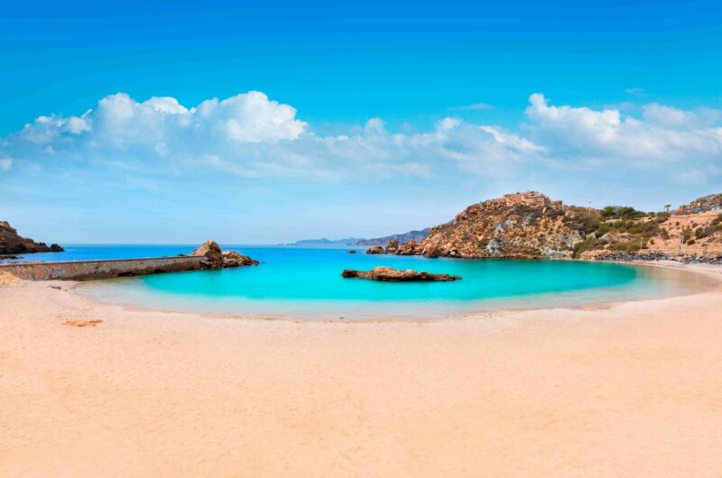 Cala Cortina Strand in Murcia, Spanien