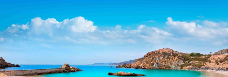 Cala Cortina Strand in Murcia, Spanien
