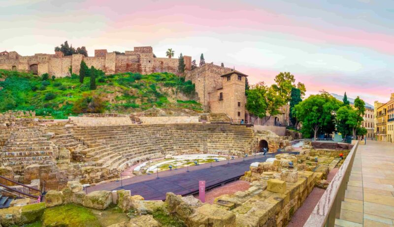 Das römische Theater von Malaga, Andalusien