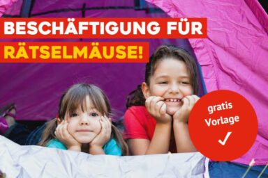 2 Kinder in einem Zelt