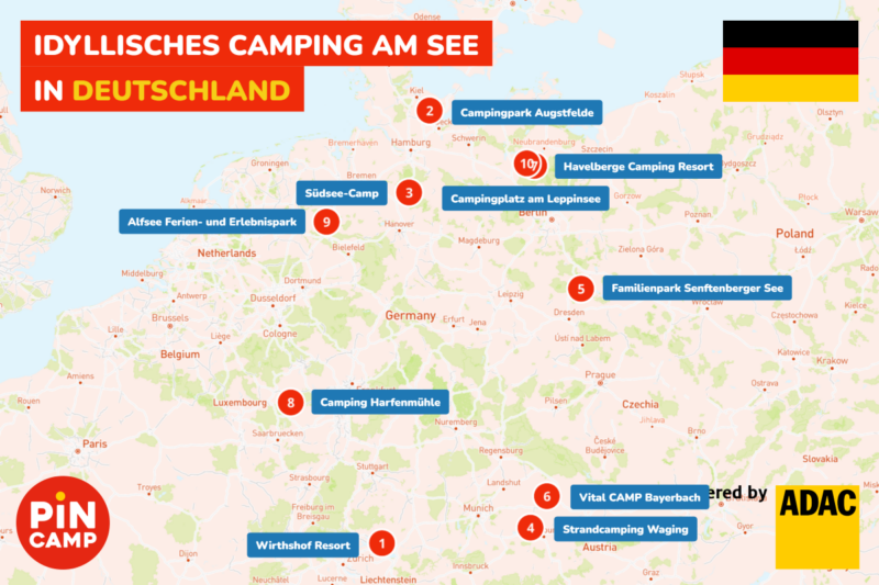 Camping am See in Deutschland