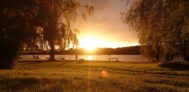 Campingpark Augstfelde Sonnenuntergang am See