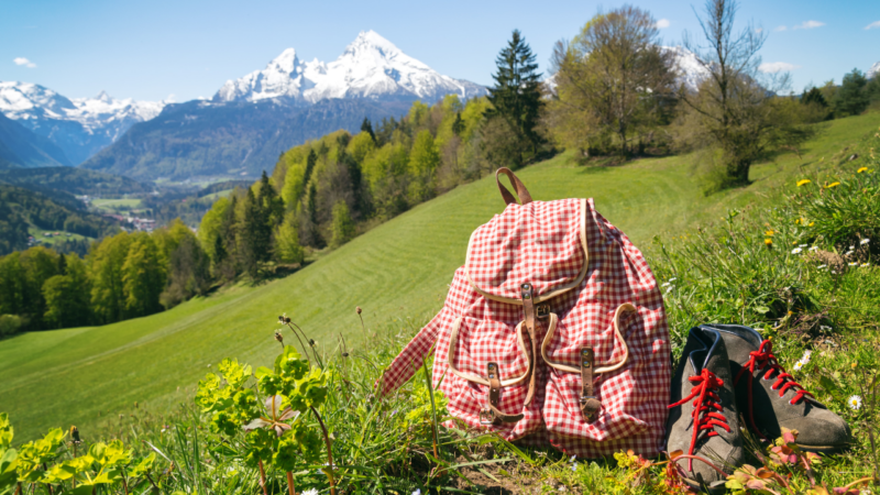 camping und campingplatz am watzmann in den berchtesgadener alpen - wanderung