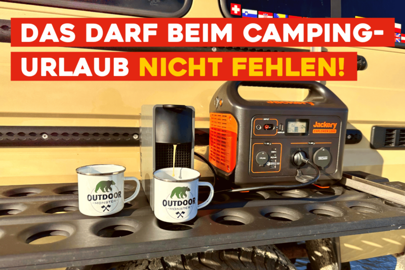 Kaffeemaschine beim Camping