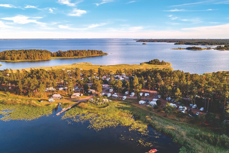 Camping am Meer in Schweden