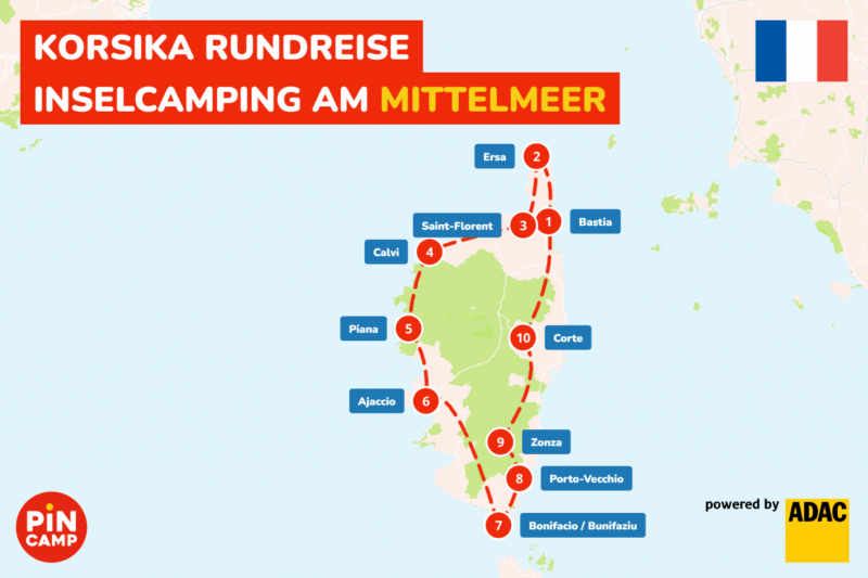 Korsika Rundreise Inselcamping am Mittelmeer
