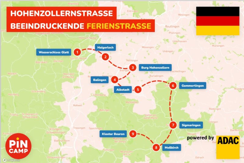 Hohenzollernstraße Route und Karte