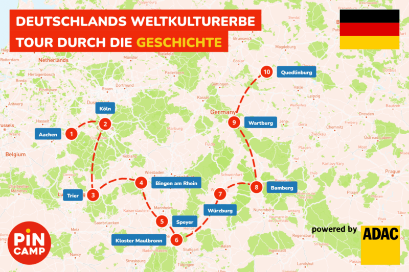 UNESCO Weltkulturererbe Deutschland Karte